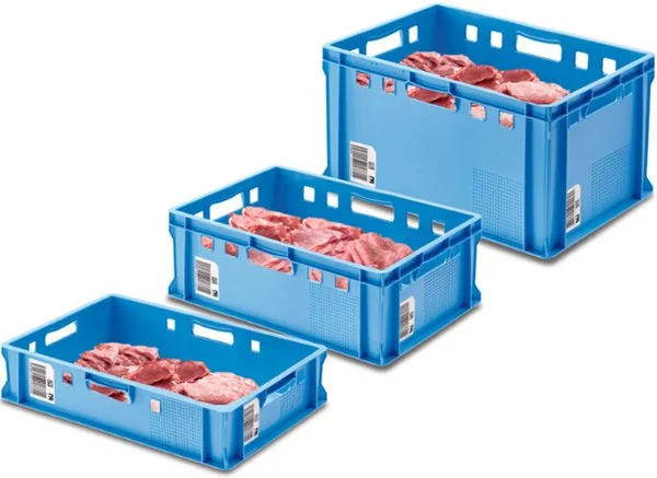 Meat containers for clean and hygienic transport