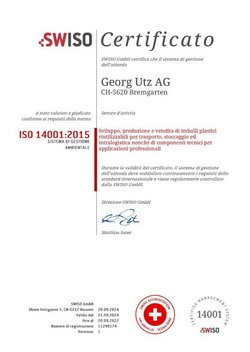 Certificato ISO 14001